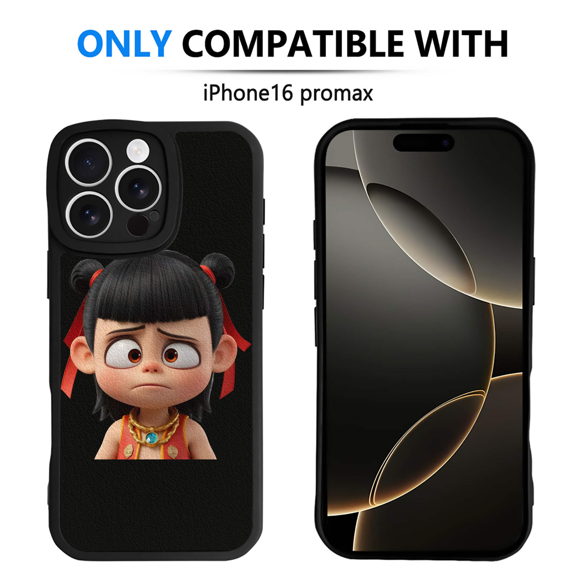 （画像用） Ne Zha 2 ナタ 魔童の大暴れ 【iPhone 16シリーズ対応】シリコンスマホケース（レザー調） 材質：シリコン